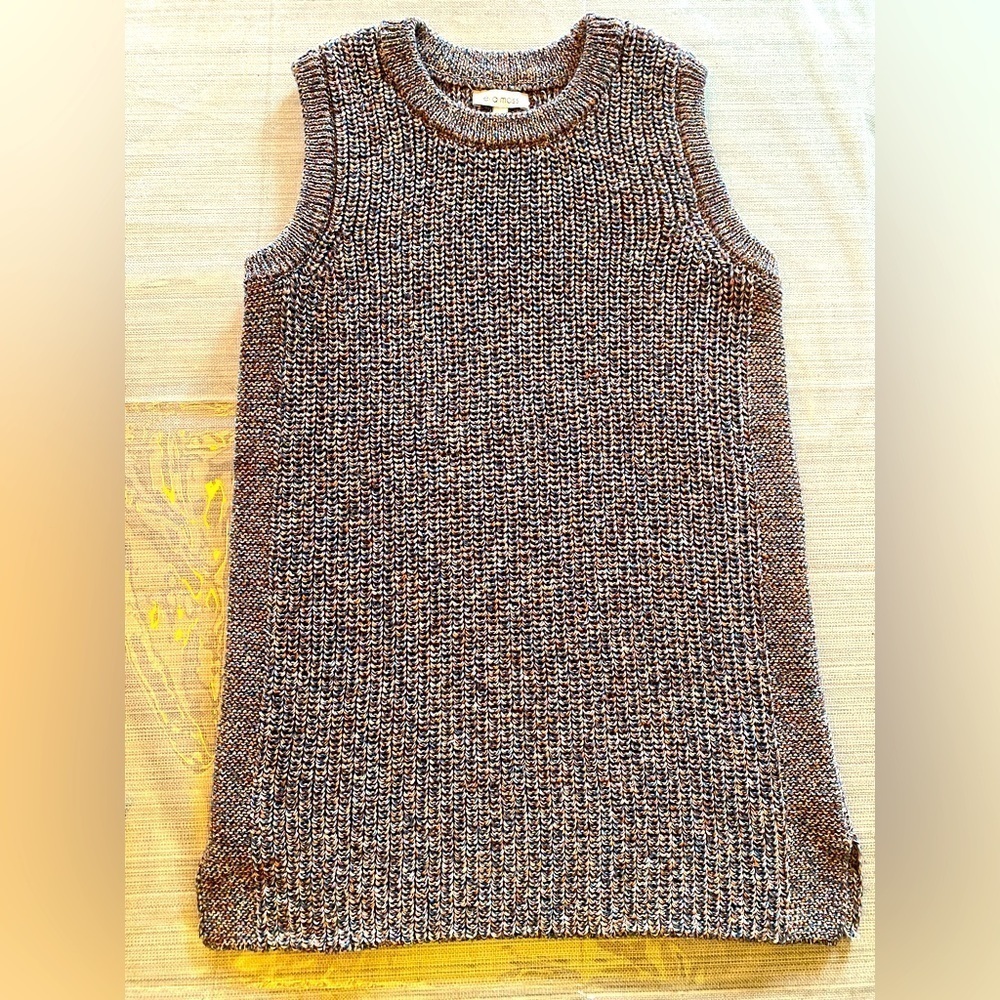ELLA Moss chunky sweater crochet knit sleeveless dress juniors